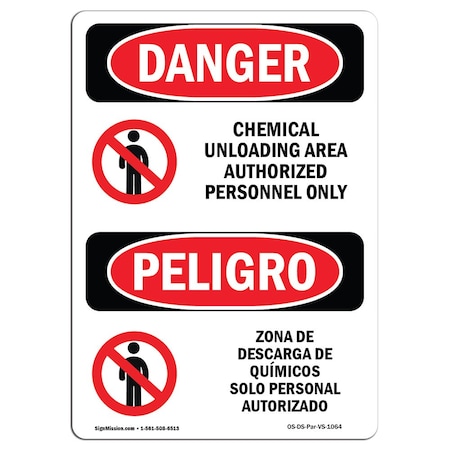 OSHA Danger, 5 Height, 7 Width, Decal